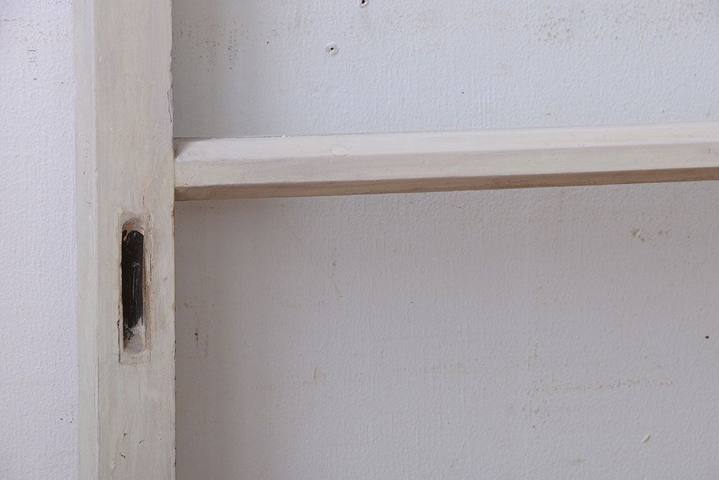 アンティークペイント　レトロな小さいガラス戸2枚セット(窓)