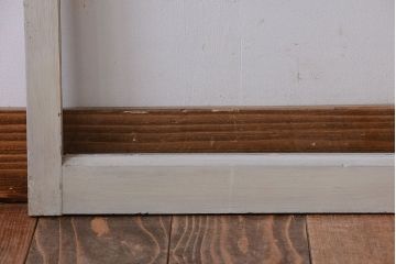 アンティークペイント　レトロな小さいガラス戸2枚セット(窓)