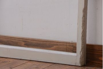 アンティークペイント　レトロな小さいガラス戸2枚セット(窓)