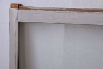 アンティークペイント　レトロな小さいガラス戸2枚セット(窓)