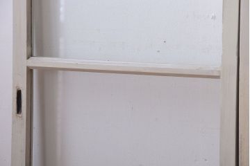 アンティークペイント　レトロな小さいガラス戸4枚セット(窓)