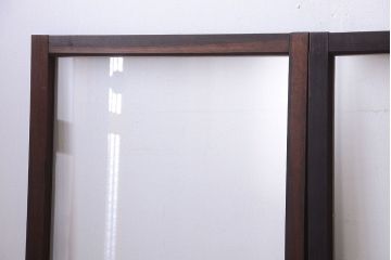和製アンティーク　小さなガラス引き戸4枚セット(窓)