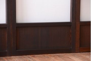 和製アンティーク　小さなガラス引き戸4枚セット(窓)