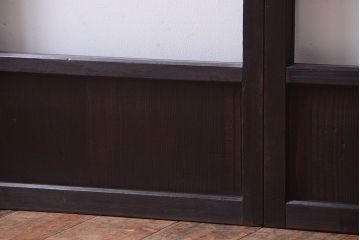 和製アンティーク　小さなガラス引き戸4枚セット(窓)