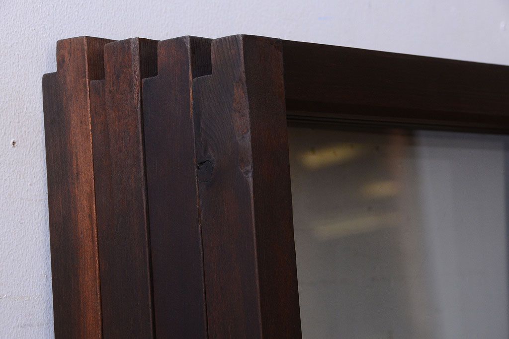 和製アンティーク　小さなガラス引き戸4枚セット(窓)