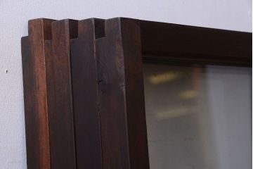 和製アンティーク　小さなガラス引き戸4枚セット(窓)