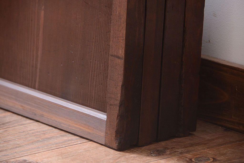 和製アンティーク　小さなガラス引き戸4枚セット(窓)