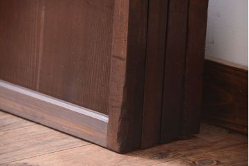 和製アンティーク　小さなガラス引き戸4枚セット(窓)