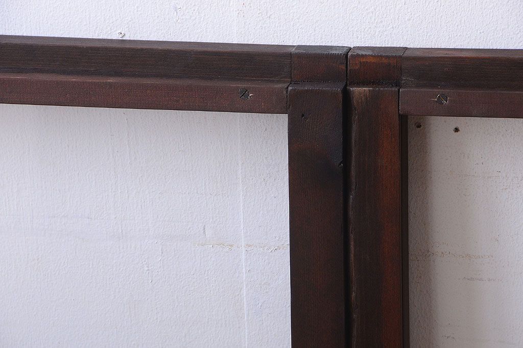 和製アンティーク　小さなガラス引き戸4枚セット(窓)