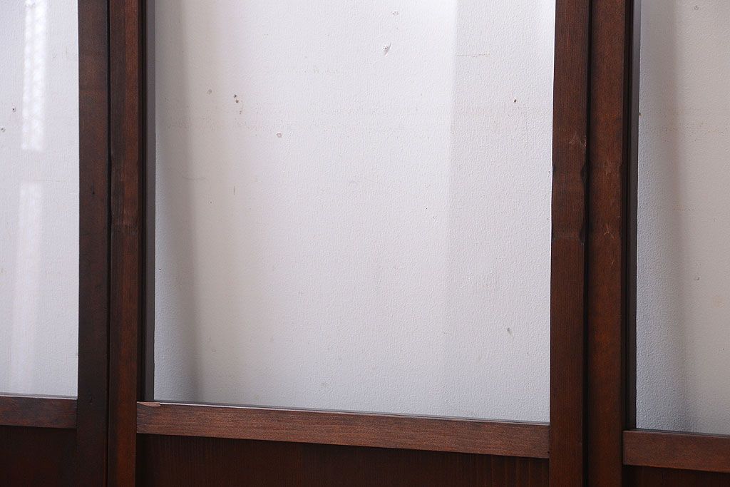 和製アンティーク　小さなガラス引き戸4枚セット(窓)