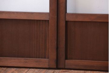 和製アンティーク　小さなガラス引き戸4枚セット(窓)