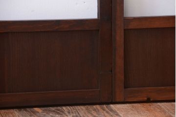 和製アンティーク　小さなガラス引き戸4枚セット(窓)