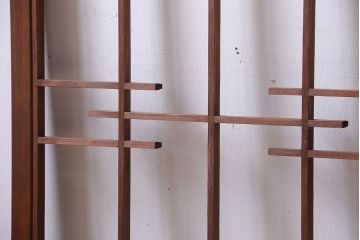 和製アンティーク　引き手が矢形!引き戸2枚セット(窓)(2)