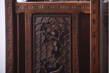 アンティーク雑貨　中古　民芸家具　軽井沢彫りの傘立て