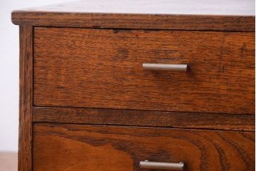 アンティーク家具　和製アンティーク　古い木の2杯小引き出し