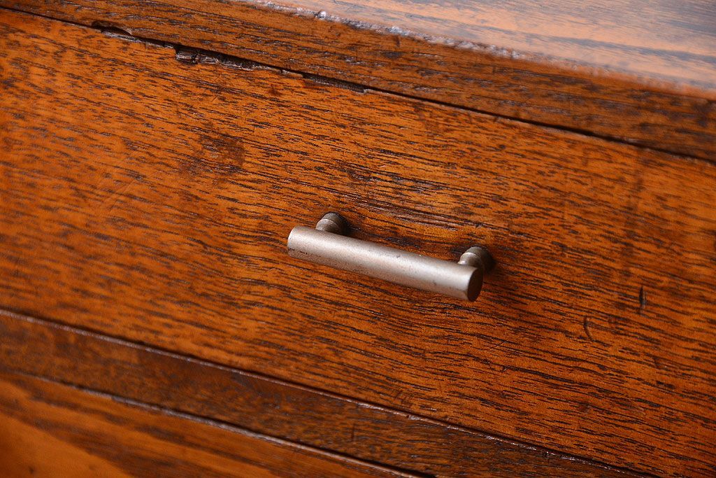 アンティーク家具　和製アンティーク　古い木の2杯小引き出し