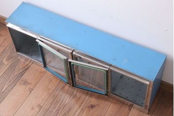 アンティーク雑貨　昭和レトロ　ブリキ製のアンティークガラスケース