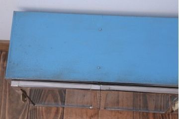 アンティーク雑貨　昭和レトロ　ブリキ製のアンティークガラスケース