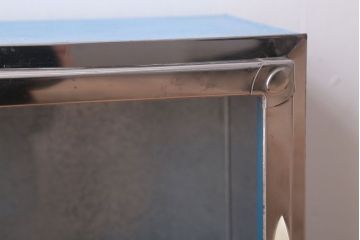 アンティーク雑貨　昭和レトロ　ブリキ製のアンティークガラスケース