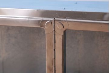 アンティーク雑貨　昭和レトロ　ブリキ製のアンティークガラスケース