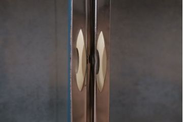 アンティーク雑貨　昭和レトロ　ブリキ製のアンティークガラスケース