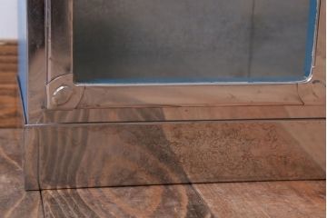 アンティーク雑貨　昭和レトロ　ブリキ製のアンティークガラスケース