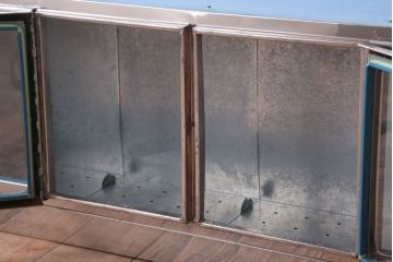 アンティーク雑貨　昭和レトロ　ブリキ製のアンティークガラスケース