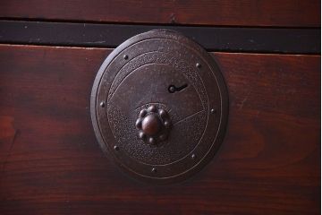 アンティーク家具　古民具・骨董　明治〜大正　前面栗材!アンティーク最上箪笥(2)
