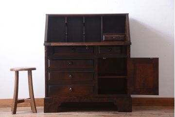 中古　北海道民芸家具　ライティングビューロー(2)