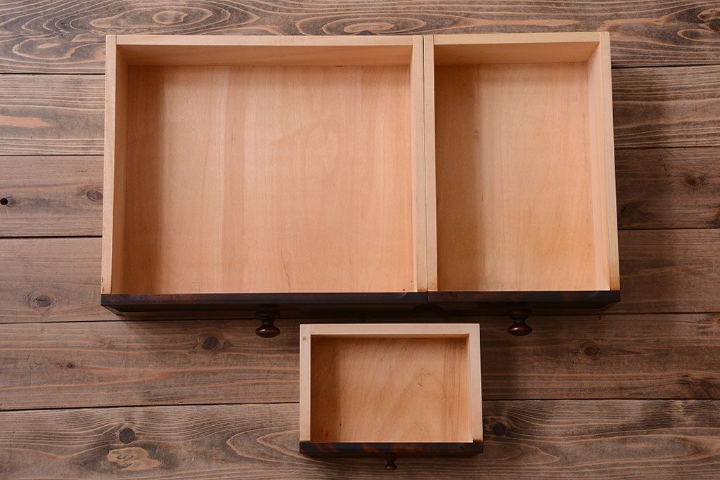 中古　北海道民芸家具　ライティングビューロー(2)