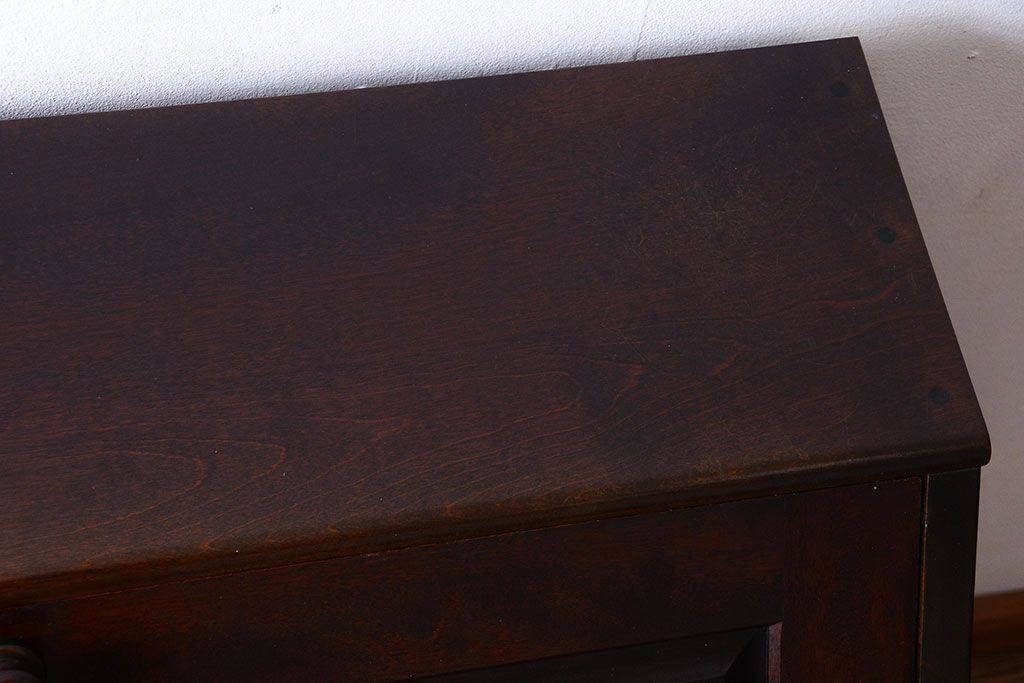 中古　北海道民芸家具　ライティングビューロー(2)