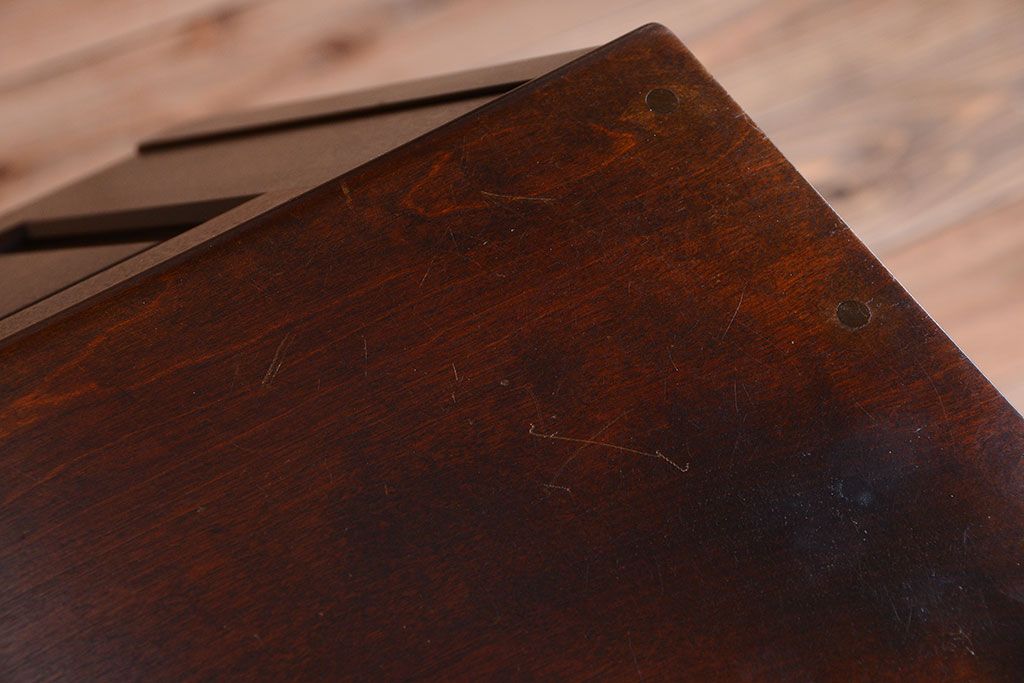 中古　北海道民芸家具　ライティングビューロー(2)