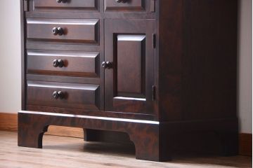 中古　北海道民芸家具　ライティングビューロー(2)