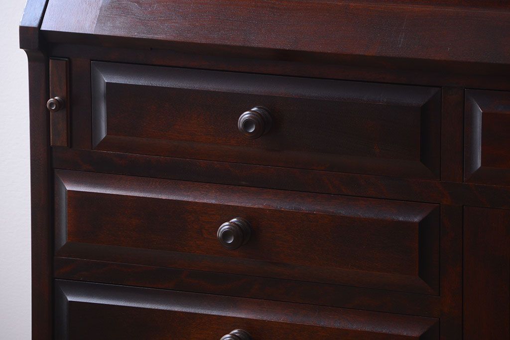 中古　北海道民芸家具　ライティングビューロー(2)