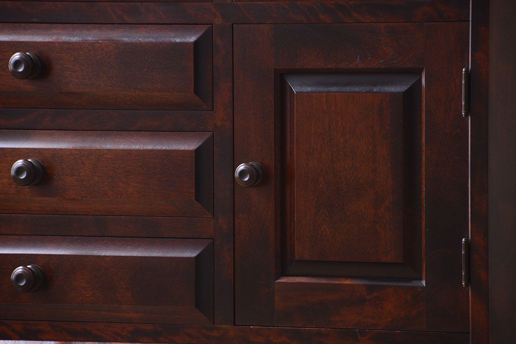 中古　北海道民芸家具　ライティングビューロー(2)