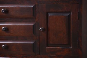 中古　北海道民芸家具　ライティングビューロー(2)