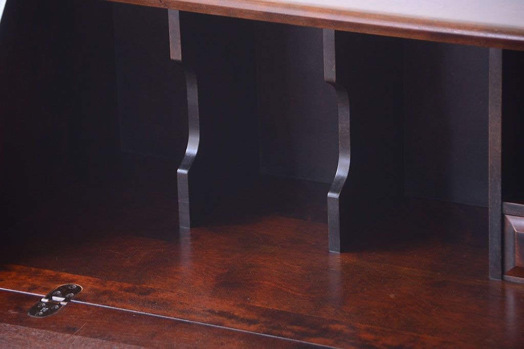 中古　北海道民芸家具　ライティングビューロー(2)