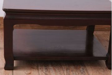 アンティーク家具　古民具・骨董　総欅材!和風なアンティークセンターテーブル(座卓)