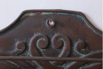 アンティーク雑貨　イギリスアンティーク　銅のキッチンツールとハンギングラック(レードルラック)