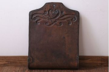 アンティーク雑貨　イギリスアンティーク　銅のキッチンツールとハンギングラック(レードルラック)