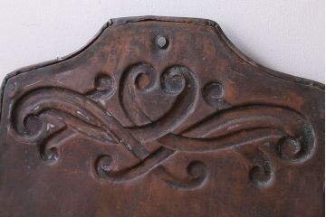 アンティーク雑貨　イギリスアンティーク　銅のキッチンツールとハンギングラック(レードルラック)