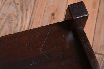 アンティーク家具　和製アンティーク　黒柿・欅材!結霜ガラス引き戸の置床(置き床)