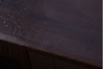 アンティーク家具　和製アンティーク　黒柿・欅材!結霜ガラス引き戸の置床(置き床)