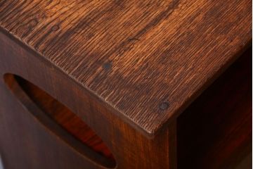 アンティーク家具　和製アンティーク　結霜ガラス入り!栓材の茶箪笥