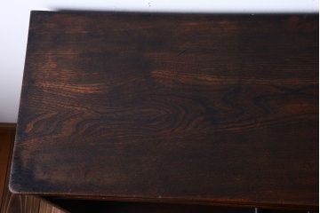 アンティーク家具　古民具・骨董　縞黒檀材のアンティーク茶棚(茶箪笥)
