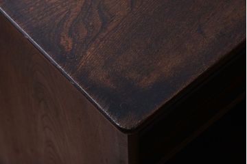 アンティーク家具　古民具・骨董　縞黒檀材のアンティーク茶棚(茶箪笥)