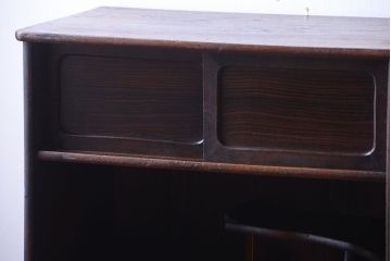アンティーク家具　古民具・骨董　縞黒檀材のアンティーク茶棚(茶箪笥)
