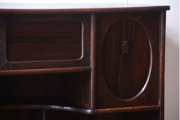 アンティーク家具　古民具・骨董　縞黒檀材のアンティーク茶棚(茶箪笥)