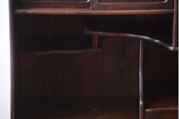 アンティーク家具　古民具・骨董　縞黒檀材のアンティーク茶棚(茶箪笥)