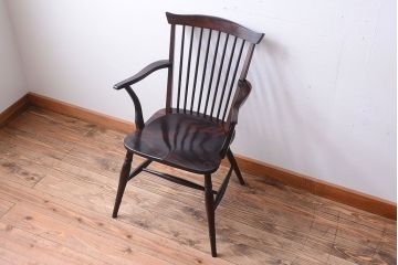 中古美品　松本民芸家具　#95　リーチC型アームチェア(2)